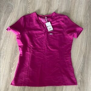 Women's Pink Scrub Top